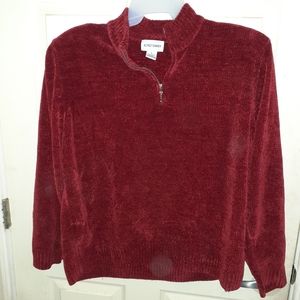 Alfredo dunner 1/4 zip velour sweater